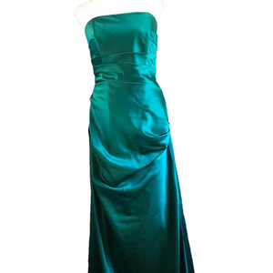 Da vinci bridesmaid green long dress size 14